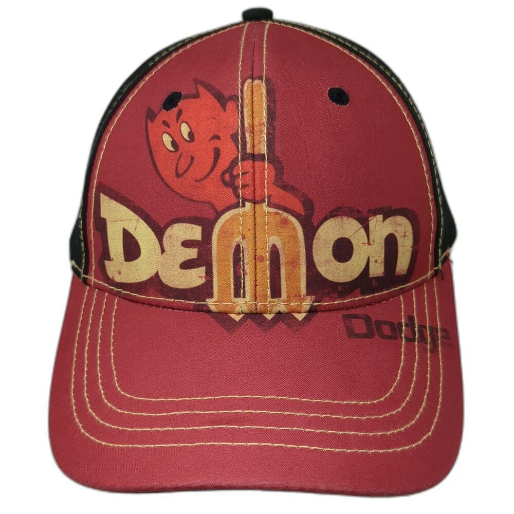 H3 Sportgear Snapback Red Black Hat One Size Dodge Demon Cartoon Car Graphic